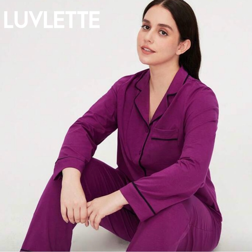 Women's Elegant Purple Pajama Set
